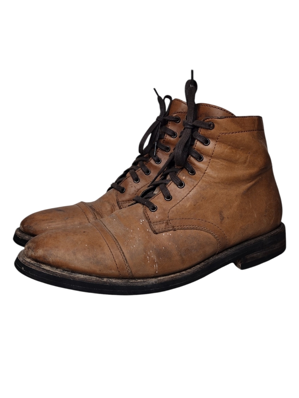 Thursday Boot Company Everyday Brown Leather Lace-Up Boots Sz 12.5